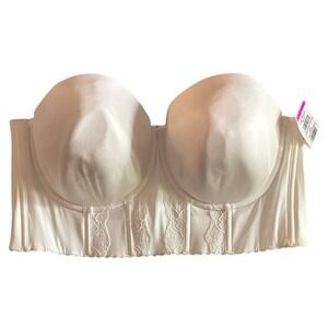 Parfait Elissa Longline Strapless Bra 40DDD Ivory White Bridal Bustier